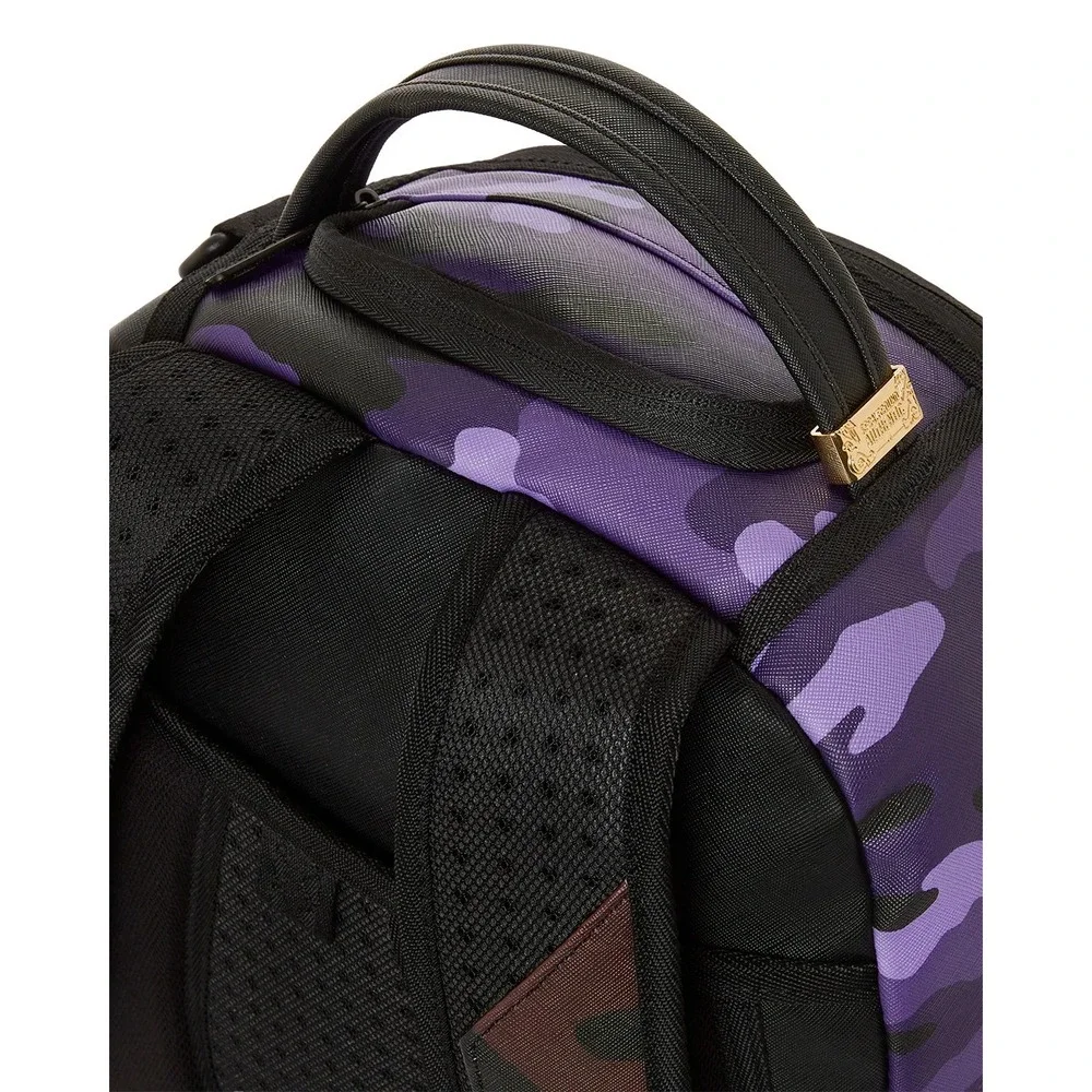 Sprayground XTC Purple Mountaineer Paint Art Backpack School Bag Limited Edition
